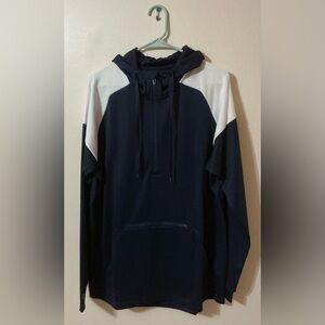 Holloway Limitless Navy and White 1/4 Zip Hoodie Size Large NWT